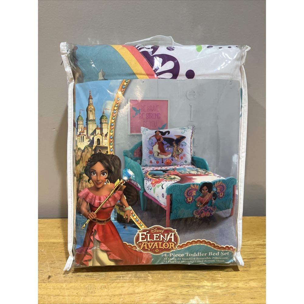 Disney Elena Of Avalor 4-Piece Toddler Bed Bedding Sheets Pillowcase Comforter